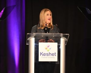 Jen speaking at the banquet