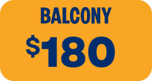 Balcony ticket $180