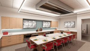 keshet building training kitchen rendering