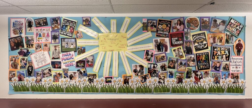 bulletin board for paraeducator day