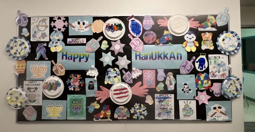 Hanukkah bulletin board