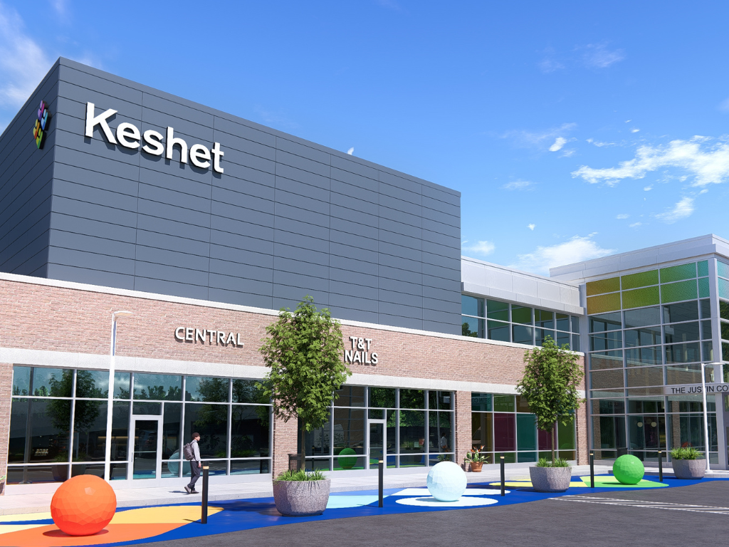 Exterior rendering of Keshet's future center