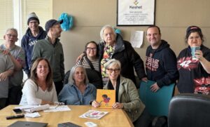 Michelle with a group of Keshet adults