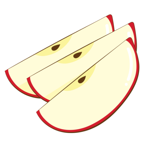 sliced apple clipart