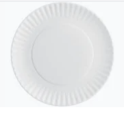 white paper plate