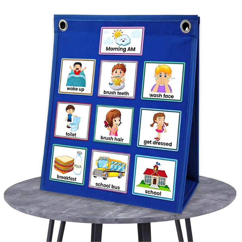 visual schedule on a table